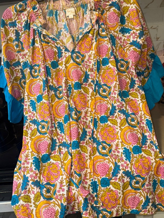 Layerz Clothing Tops - Women's Blouse in Pink, Yellow & Teal